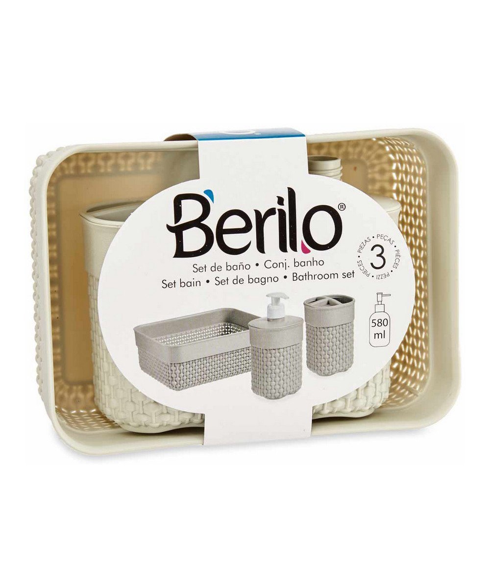 ACESSORIOS-WC-PLASTICO-3PCS-BEIGE-81650.jpg Acessórios WC Plástico 3 peças Bege - Image 1