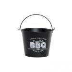 Balde Metal Preto com Asa