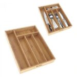 Organizador De Talheres De Bambu Quttin