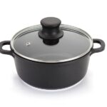 Caçarola Indução Antiaderente Com Tampa de Vidro Troia 16 cm