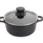 Caçarola Indução Antiaderente Com Tampa de Vidro Troia 24 cm