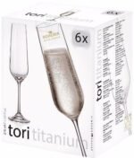 Conjunto 6 Taças de Champanhe Bohemia Tori Titanium 210 ML - Image 2