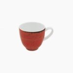 Chávena Com Pires Vermelho Rustico 100 ML