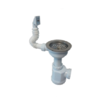 Conjunto Válvula de Cesta Ø115MM + Sifão Com Anti Inundação