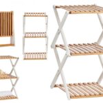 Estante Tripla Dobrável Bambu 83059