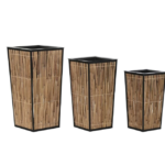 Vaso Bambu conjunto 3 Peças