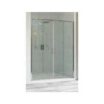 Frontal Duche de Vidro 2 Portas Cromado Sem Base AFJ 160 cm