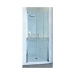 Frontal Duche 2 Portas Pivotantes de Vidro Sem Base AFJ 90x190 cm