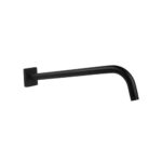 Haste Chuveiro Preto 35 cm Com Espelho Quadrado AFJ