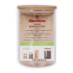 Frasco de Vidro Com Tampa de Bambu Quttin