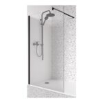 Painel de Duche V8 Com Suporte Preto AFJ 130x190 cm