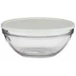 Saladeira / Lancheira de Vidro Com Tampa de Plástico 1700 ml