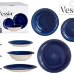 Serviço de jantar 18 Peças Grés Azul