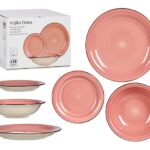 Serviço de jantar 18 Peças Grés Rosa