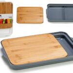 Tabua Cozinha de Bambu Com Recipiente