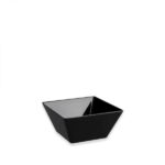 Taça Quadrada Melamina 15 cm Preto