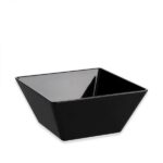 Taça Quadrada Melamina 25 cm Preto
