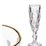 Conjunto 6 Taças De Champanhe Borda Dourada Vivalto 170ML