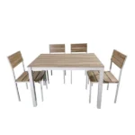 Mesa + 4 Cadeiras Xobe Taupe - Image 2