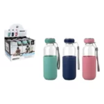 Garrafa de Vidro com Capa de Silicone 300ML Bewinner