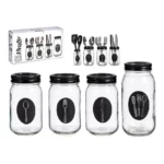 Organizador de Talheres Metal Cristal 4 Peças