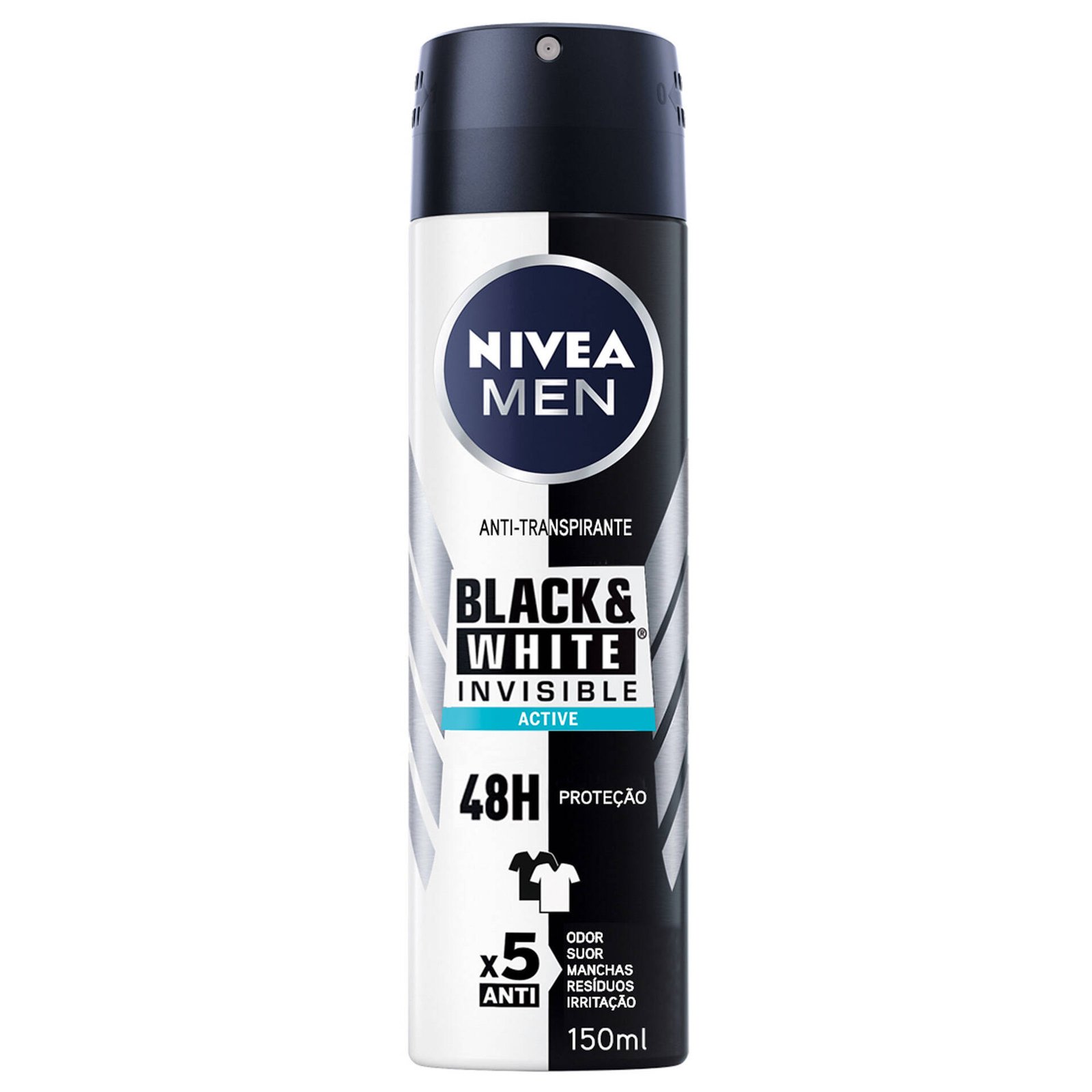DEO NIVEA SPRAY BLACK WHITE 6X150ML 015808709 Desodorizante em Spray Nivea Black & White - Image 1