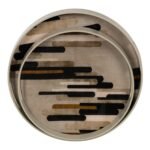 Bandeja de Aperitivos PVC e Cristal Abstrato 2 Peças - Image 2