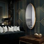 Espelho Aries Oval Dourado 80 x170 cm