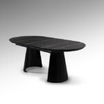 Mesa de Jantar Extensível Capri Mármore Preto