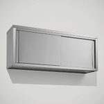 Armário De Parede Inox Com Portas e Prateleira