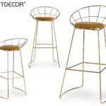 Cadeira Bar Dourada 77904