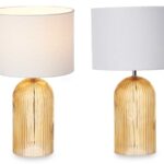 Candeeiro Cristal Com Riscas Amarelo Gift Decor 91487