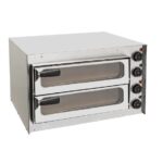Forno pizza, 2 camara, porta de vidro