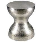 Mesa Auxiliar Ralado Prateado 38x45 CM LD-205518