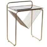 Mesa Auxiliar Metal e Vidro MB-186441