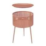 Mesa Auxiliar Metal Tijolo Com Riscas 15774