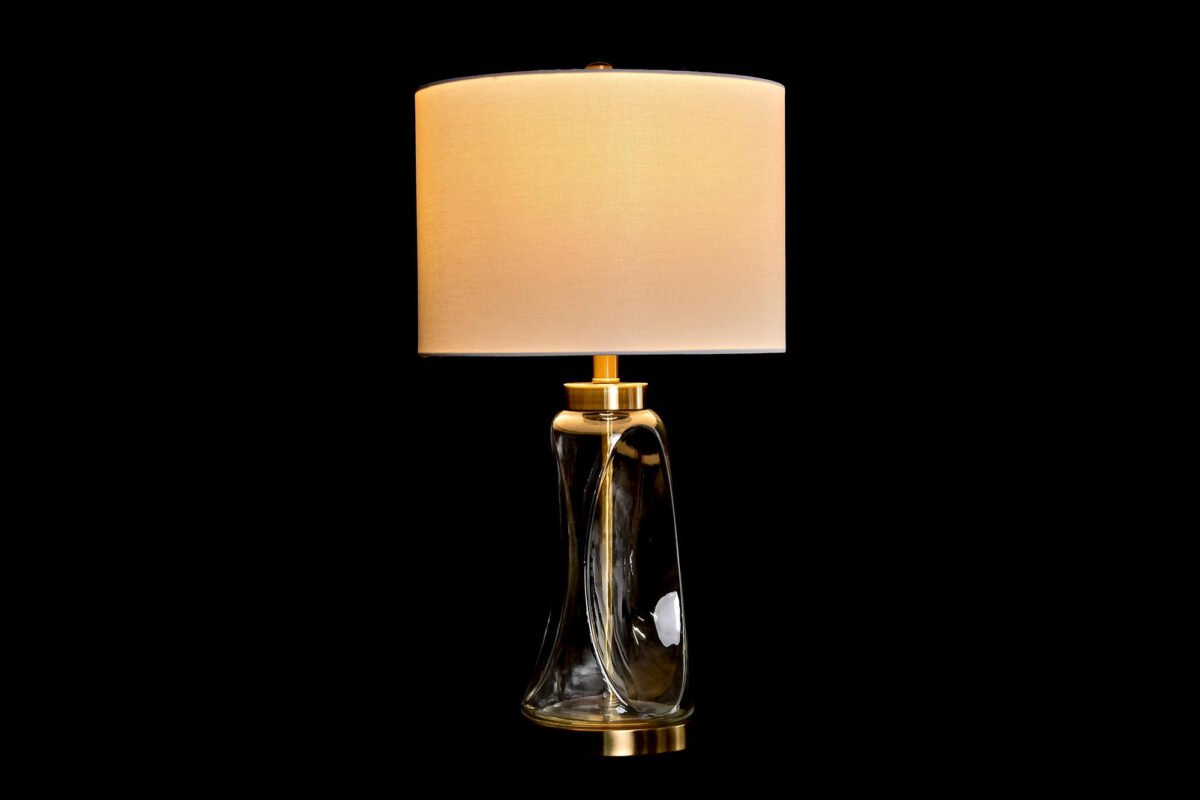 Candeeiro Mesa Vidro Metal 36X36X64CM LA-193666 - Image 4