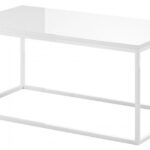 Mesa de Centro Helio Vidro Branco