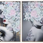 Quadro Decorativo Alumínio MDF 80X3 5X120 Rapariga CU-211873