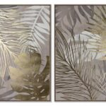 Quadro Decorativo Tecido Tela 75 X 100 cm Folhas CU-211753