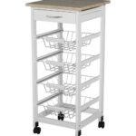 Móvel de Cozinha 5 Gavetas Com Rodas S36116