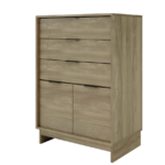 Cómoda 2 Portas 3 Gavetas 1112 Noce