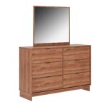 Cómoda 6 Gavetas Com Espelho 1160 FREIJO