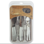 Talheres + Tabuleiro Plast Cinza 1)