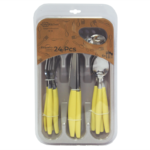 Talheres + Tabuleiro Plast Bege 1)