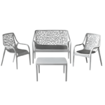 Conjunto PP Sofás c/Estofo Cinza + Mesa Centro Refe: 8140W-ST002 - Image 2