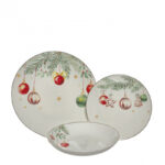SERVIÇO 18PÇS PORCELANA NATAL 24666