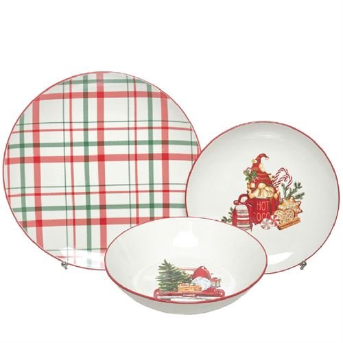 SERVIÇO 18PÇS PORCELANA NATAL 24532