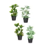 VASO C/PLANTA ARTIFICIAL MATE BRILHO SORT4 10724