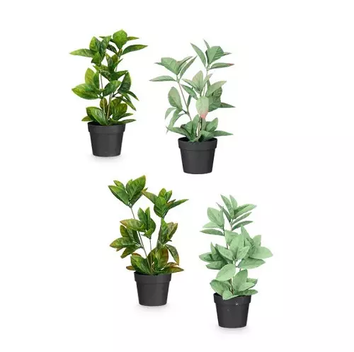 VASO C/PLANTA ARTIFICIAL MATE BRILHO SORT4 10724